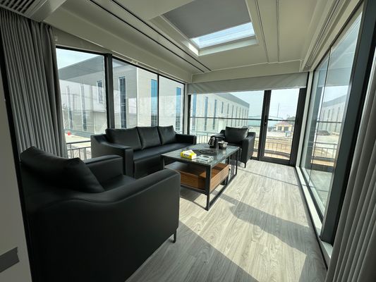 Luxus Wohnhaus im Freien Grünhaus Vorgefertigtes Raumkapselhaus mit galvanisiertem Stahlrahmen