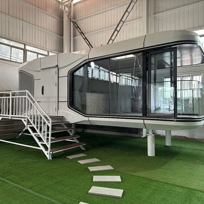 Gewächshäuser Moderne Design-Stil in der beliebtesten Glas-Raumkapsel für einfache Installation Voll möbliert Prefab