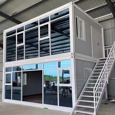 Schwarzes Wandmaterial 50mm EPS/Rockwol Portable Cabin Bungalow Kit 20 40ft Flat Pack Container Haus für Wohnhaus