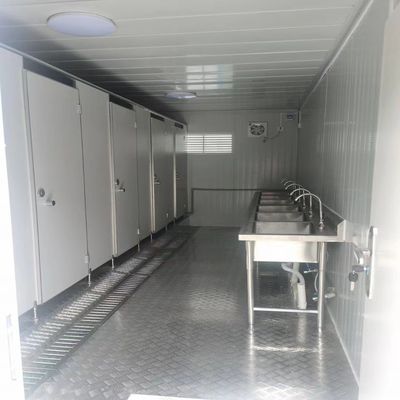 Vorgefertigtes Außenbad Portable Container Toilette 20ft Einzelzimmer mit öffentlicher Toilette Sandwich Panel Stahlrahmen