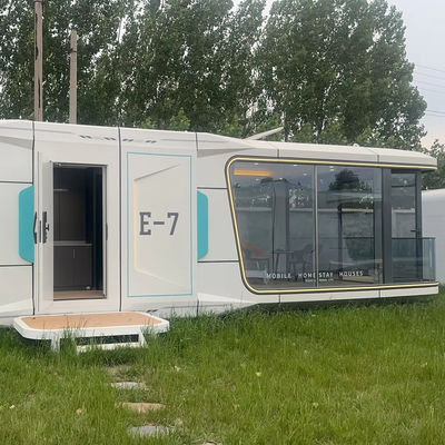 Öko-freundliche Modular Container Home Vorteil der angepassten Aluminiumplatten Wand Kapselhaus für Outdoor Hotel