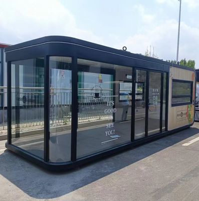 Öko-freundliche Modular Container Home Vorteil der angepassten Aluminiumplatten Wand Kapselhaus für Outdoor Hotel