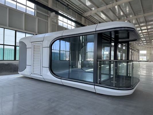 30-40 Jahre Lebenserwartung Vorgefertigtes Weltraumkapselhaus mit individueller Aluminiumplattenwand und 2 Schlafzimmern