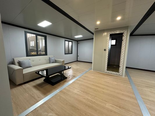 Haus 40ft modernes kundenspezifisches galvanisiertes Stahlrahmen erweiterbares Containerhaus mit Aluminiumfenster und Sandwich-Panel