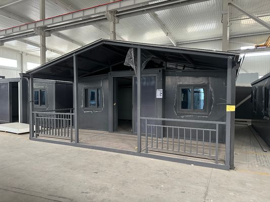 Stahl Luxus-erweiterbares Containerhaus mit wasserdichtem Feuerdichtes individuell 1-3 Schlafzimmer und galvanisierter Stahlrahmen