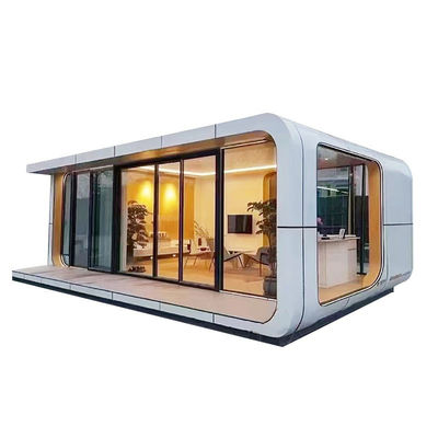 Moderne Raumkapsel Containerhaus mit intelligenten Systemen und Gewächshäusern