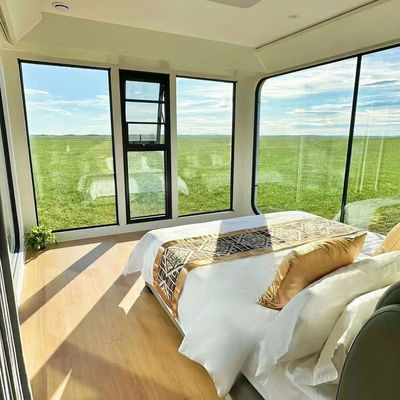 Graphische Gestaltung Vorgefertigte Outdoor Space Capsule Resort Hotel für Transport und Ladung 20'/40' Container