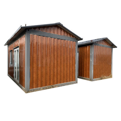 Stahl aus stabilem Holz Getreide Prefab Container House Flat Pack in mehreren Größen mit optionalen Sandwich-Panel Wände und Dach