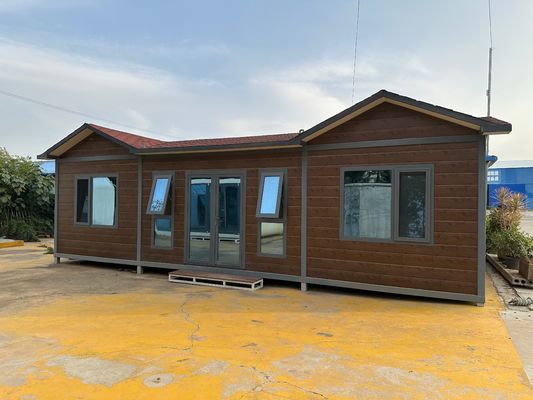 Stahl aus stabilem Holz Getreide Prefab Container House Flat Pack in mehreren Größen mit optionalen Sandwich-Panel Wände und Dach