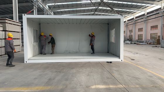 Fertiggefertigt, angepasste Farbgröße Stahl Glaswolle Sandwich-Panel Klappbehälter Haus für kompakten und stilvollen Leben