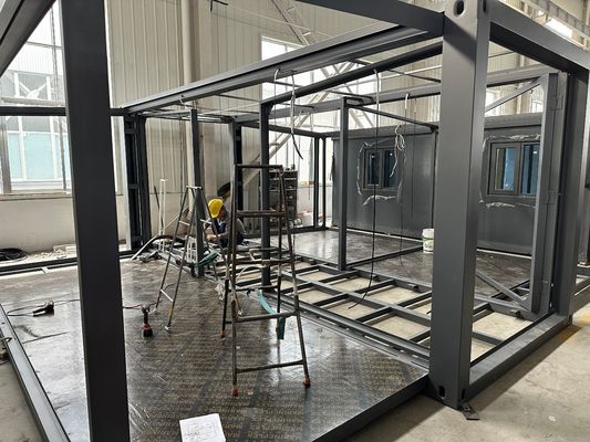 Villa bereit zum Umzug In 20ft 30ft 40ft bewegliche erweiterbare Containerhaus Häuser Öko-freundliche Stahlrahmen vorgefertigtes Containerhaus