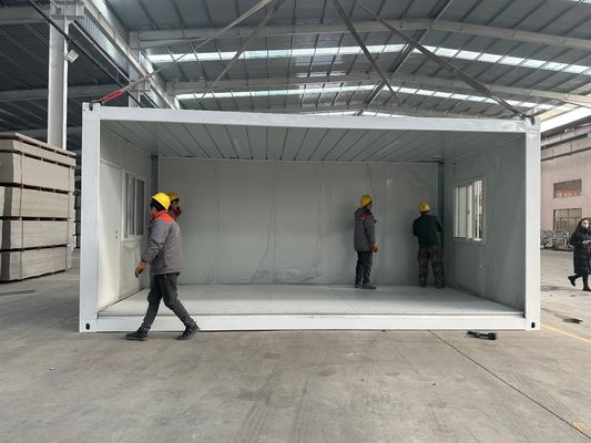 Aluminiumfenster Stahlrahmen Vorgefertigte 20 40Ft bewegliche Vorgefertigte portable Klappcontainerhaus für flexible Zwecke