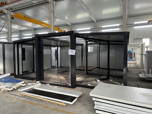 Stahlrahmen portables Wohnhaus erweiterbares Containerhaus für zeitgenössischen Design Stil bereit zum Umzug in 20ft 30ft 40ft
