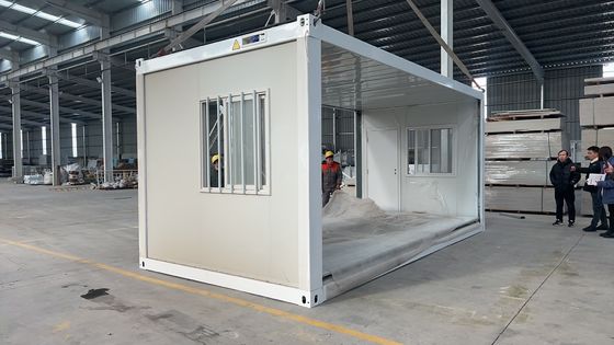 Maßgeschneiderte Farbe Fertiggestellte Generation Stahlrahmen Glasfaser Dach Klappcontainerhaus für Mehrzweckfracht 40'HQ