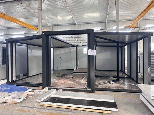 Moderne kleine vorgefertigte, erweiterbare Containerhäuser Klapphaus 20ft 40ft