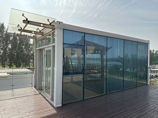 Kundenspezifisches Design Schnell installieren Galvanisierter Stahlrahmen Flat Pack Feuerfest Prefab Container Haus für 15-30 Jahre Lebensdauer