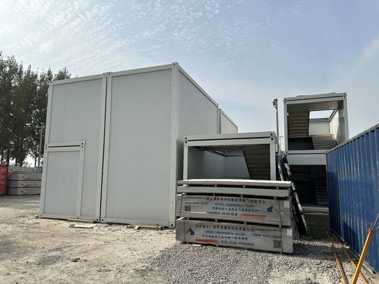 Professionelle Anpassung Einfache Montage Flat Packed Storage Unit Hohe Windgeschwindigkeit Containerhaus Häuser angepasste Farbe