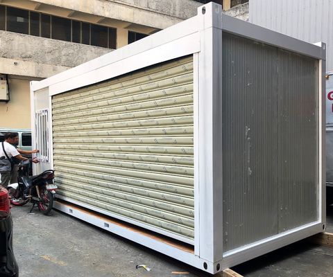 Hohe Windgeschwindigkeit Vorgefertigtes Containerhaus Zuhause 20ft Flat Pack für Hotel Resort Wohnen 15-30 Jahre Lebensdauer