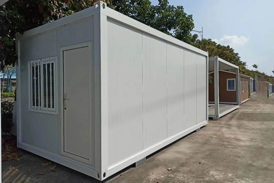 Schnelle Installation Vorgefertigtes Containerhaus mit wasserdichtem Aufbau und galvanisiertem Stahlrahmen