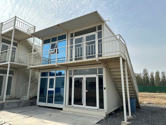 Schnelle Installation Vorgefertigtes Containerhaus mit wasserdichtem Aufbau und galvanisiertem Stahlrahmen