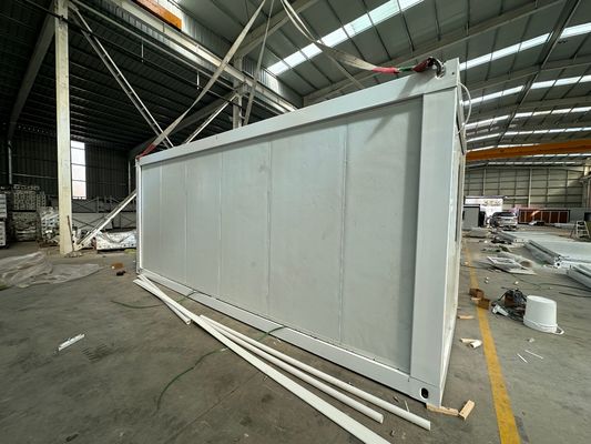 Unterhaltsarme Sandwich-Panel 20 40 ft wasserdicht Modular vorgefertigter Stahlrahmen Klappcontainerhaus für Werkstatt