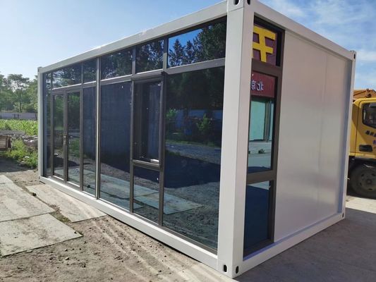 Vorgefertigtes Wohnmobiles Bürocontainerhaus mit galvanisierter Stahlstruktur und Flachpack-Design