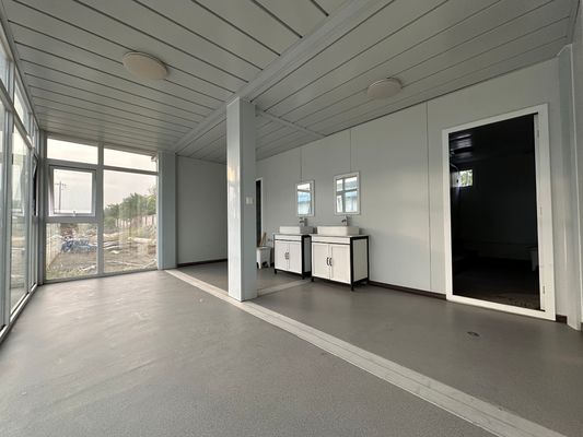Vorgefertigtes Wohnmobiles Bürocontainerhaus mit galvanisierter Stahlstruktur und Flachpack-Design