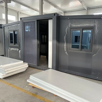 Aluminium-Fenster 3 Schlafzimmer Portable vorgefertigte erweiterbare Container-Haus für das Schlafzimmer Außen Umweltschutz Recycling