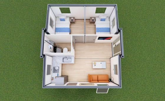 Flexible Installation 20 40 Fuß Mobilmodul Erweiterbares Containerhaus mit individueller Farbe und Bad