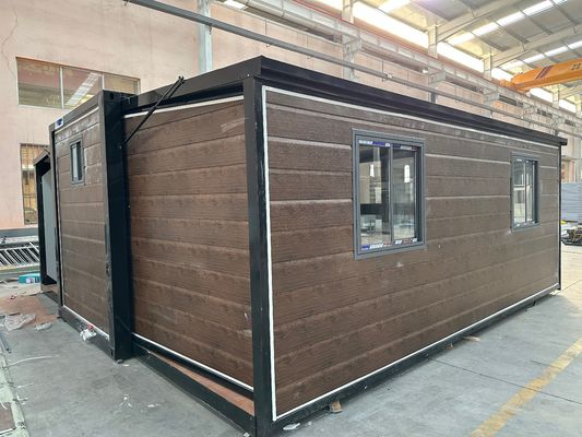 Modernes, erweiterbares Container Wohnhaus Wasserdichtes, vorgefertigtes Haus 40 Fuß oder individuell angepasst 2 Schlafzimmer 1 Bad