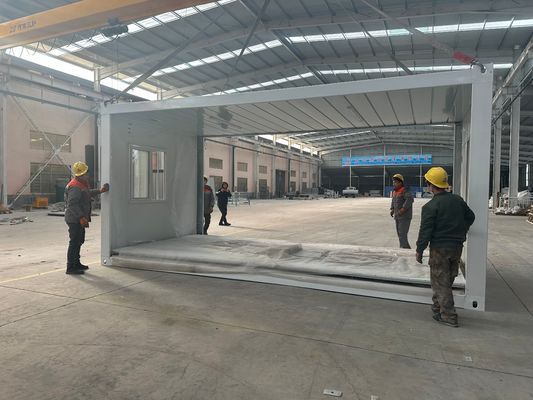 Arbeitsplatz Büro 20/40 ft wasserdichtes modulares Klappbehälter mit Sandwich-Panel Optional und galvanisierter Stahlrahmen