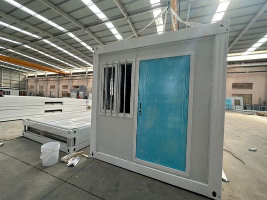 Einfach zu montieren Klappkiosk Sandwich-Panel Versand Klappstahl Containerhaus mit Wasserdichtem Dach