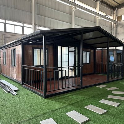 Wasserdichtes Dach Übergangsdesign-Stil Meer Containerhäuser mit Rädern Erweiterbares Containerhaus