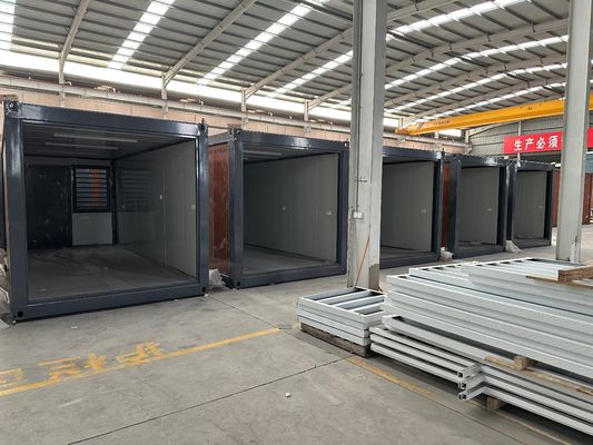 Vorgefertigtes Klappbares 20ft Bürofold-Containerhaus für die Philippinen Sicherheitstür und platzsparendes Design