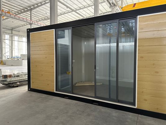 Quadratisch gestaltete Schiffscontainer-Häuser für Büroräume Wasserdicht Feuerdicht Fertigwerk aus Stahl