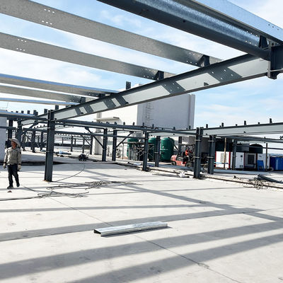 Massiv-H-förmiger Stahlbalken kundenspezifischer Stahlrahmen Hangar Werkstatt Lagerhaus mit wasserdichten und Hurrikan-sicheren Eigenschaften