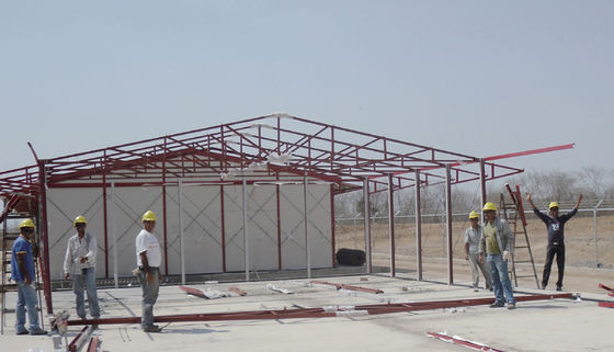 Wasserdichtes, vorgefertigtes Blockhaus Leichtstahlkonstruktionsrahmen für einfache Installation in Honduras Werkstatt Lagerhaus Baubüro
