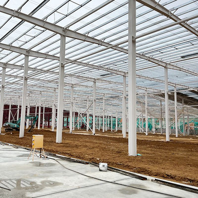 Einfache Installation Vorgefertigtes Gebäude Stahlkonstruktion Metalllager bei mit Hot Dip Galvanized und Aluminiumlegierung Fenster