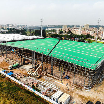 Schnell gefertigte Lagerstätte Stahlkonstruktion mit Leichtstahl Q345 Q235 Hauptrahmen