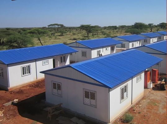 Gebrauchsgemachte Prefab-Häuser, hergestellt in Gewächshäusern und leichten Stahlkonstruktionsrahmen für den Bangladeschmarkt