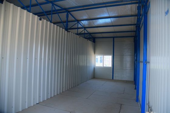 Aluminiumfenster und Holzfußboden 2 Stockwerke Glas-Vorgefertigtes Haus für kleine Familien