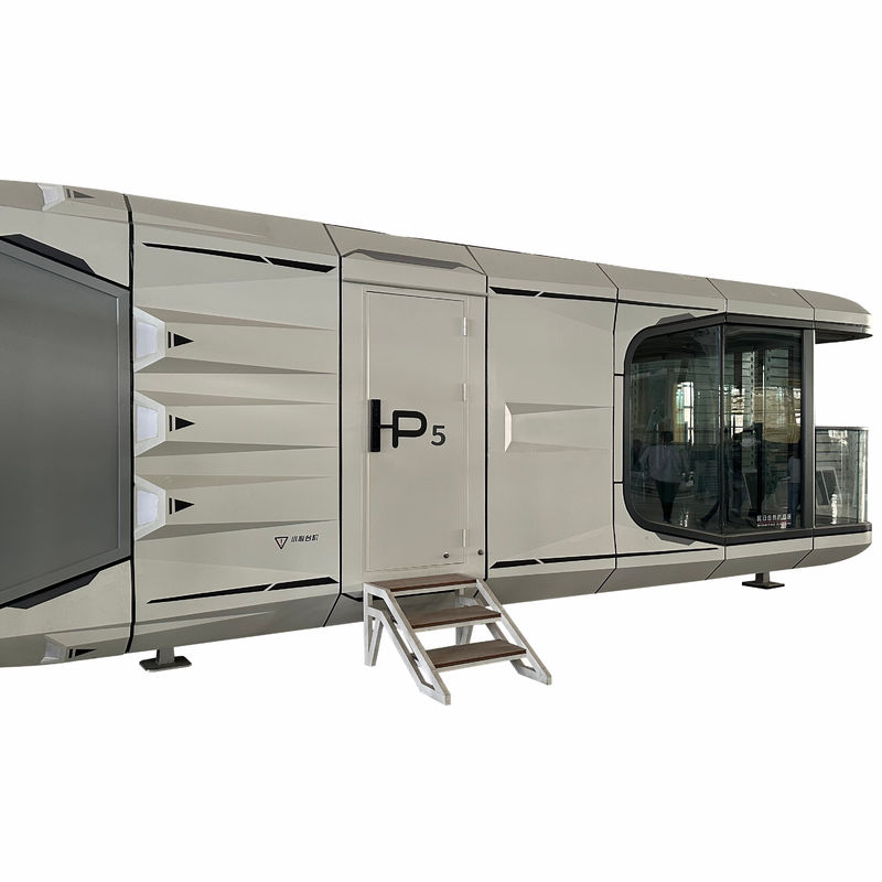 30-40 Jahre Lebenserwartung Vorgefertigtes Weltraumkapselhaus mit individueller Aluminiumplattenwand und 2 Schlafzimmern
