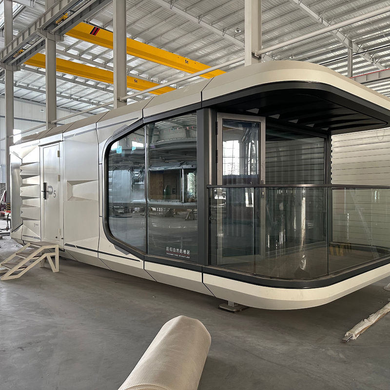 Luxuriöses Touristenresort Container-Haus Modernes stilvolles 2 Schlafzimmer Space Capsule Hotel mit Aluminiumfenster