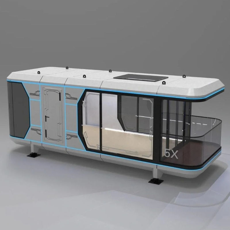 Moderner Design-Stil Smart Mobile Space Capsule Container Hotel Vorgefertigte Kabine Kapselhaus mit Sandwich-Tür