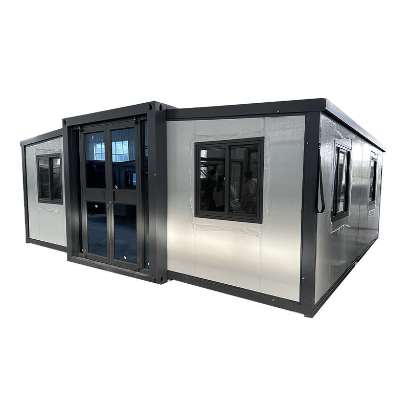 20 ft Vorgefertigter Moderner Beweglicher Erweiterbarer Container Zuhause Stahl Luxus Bürogebäude mit Flat Pack Struktur und Montage