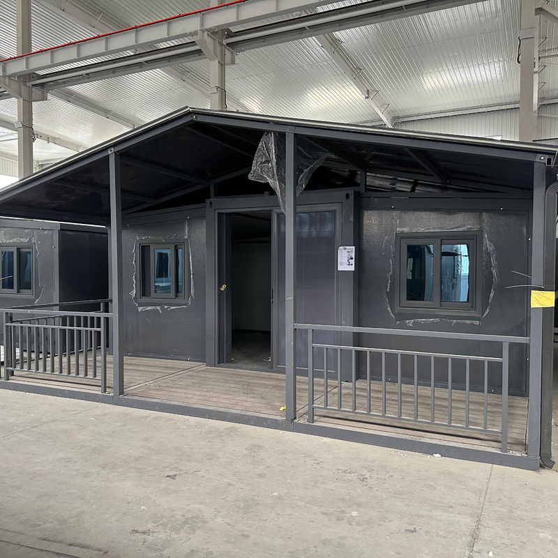 Stahlfenster Vorgefertigtes Gebäude Mobil Langlebig Australien 20 40 ft Kleines Zuhause Modular Glasfaser Dach Stahlrahmen Erweiterbares Containerhaus