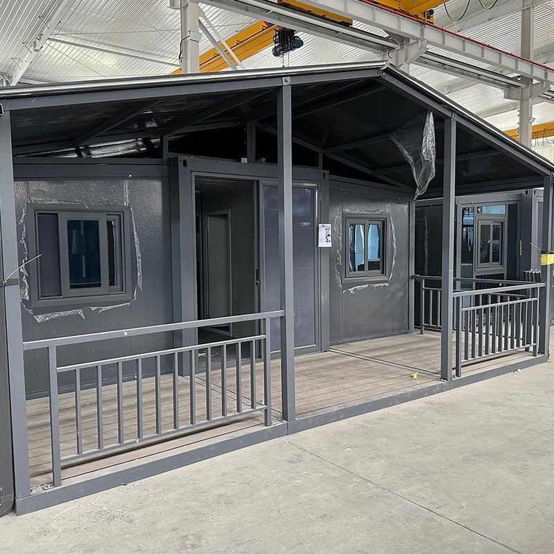 Einfache Installation Winddichte Stahlkonstruktion Rahmen Erweiterbare Containerhaus für Multi-Funktion und in 20 40 Fuß Größe