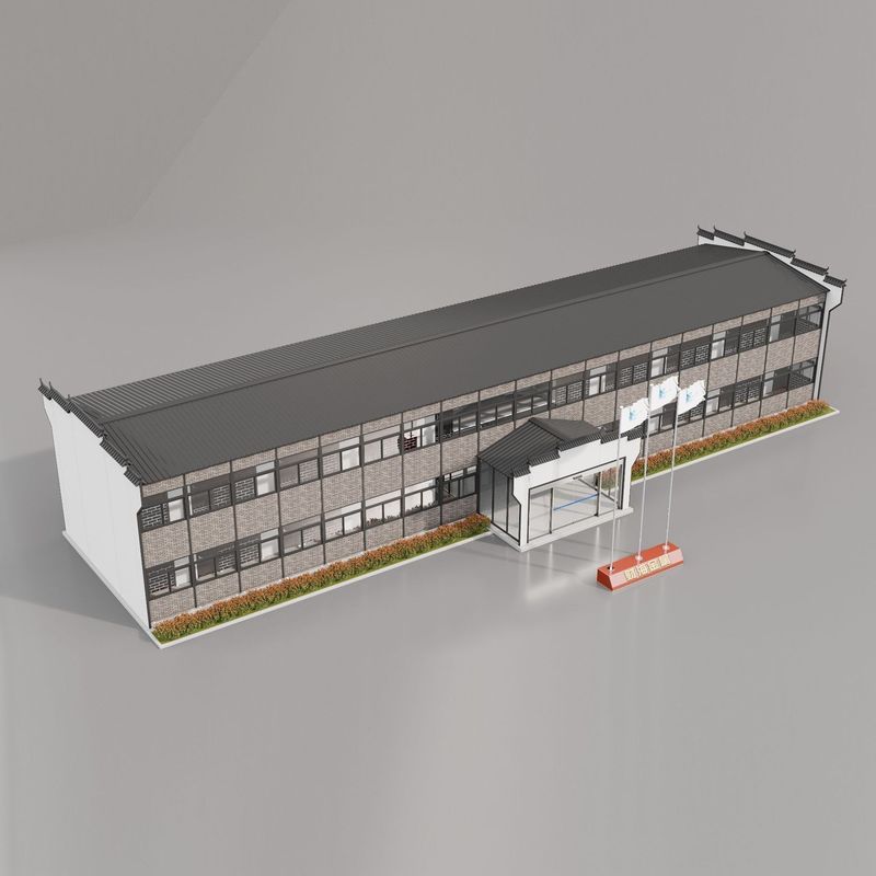 Werkstatt Lagerhaus Baubüro Stahl-Vorgefertigtes Haus mit 50/75/100mm Welle Sandwich Panel Wand